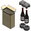 Epe Usa Universal Wine Shipping Box, Double Bottle WSD-01